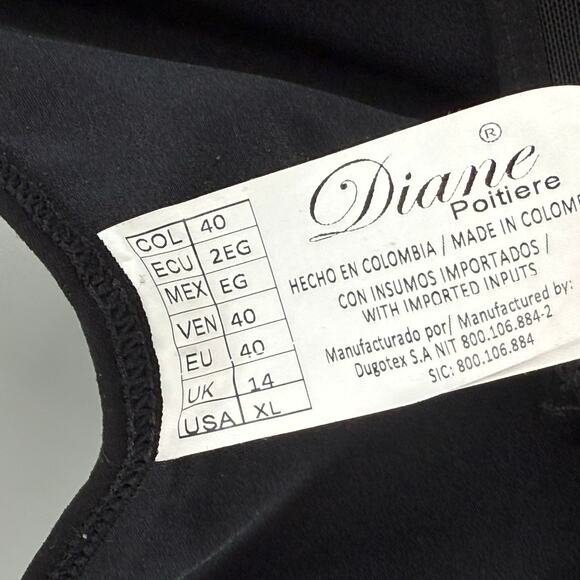 Diane Poitiere Fajas Power Control Shapewear SZ Extra Large Bodysuit Mid-Thigh - Picture 5 of 16